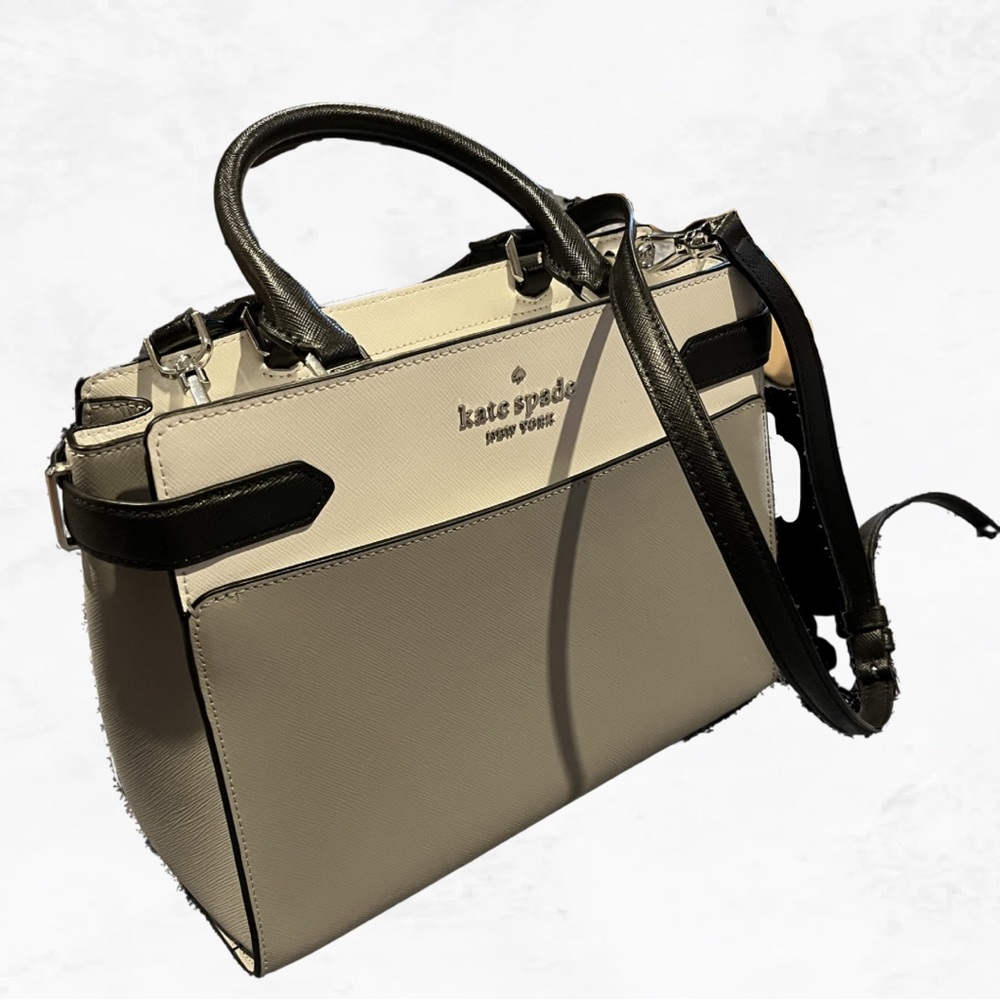 KATE SPADE STACI LEATHER MEDIUM SATCHEL CROSSBODY SHOULDER BAG PURSE